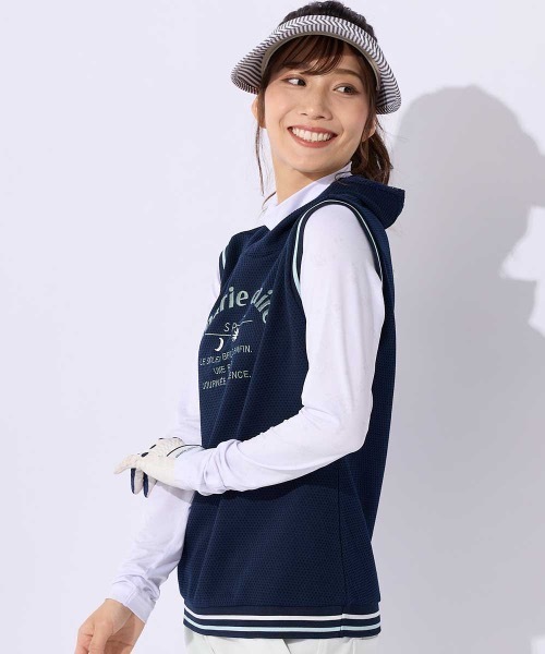 marie claire(マリ・クレール)の「【marie claire/マリ.クレール】レディースベスト+長袖インナーセット ゴルフ(ベスト・レディース・ネイビー/ピンク/ホワイト・MEDIUM/LARGE/X-LARGE)」の9枚目の写真