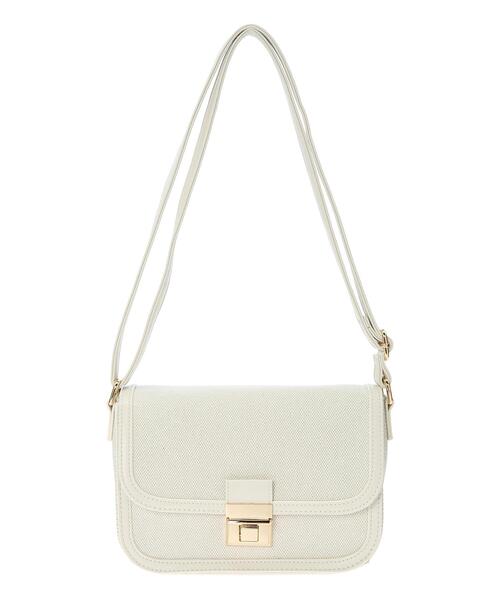 Te chichi TERRASSE（テチチテラス）の「異素材コンビショルダーバッグ（ハンドバッグ・レディース・ブラック/オフホワイト・F）」の5枚目の写真