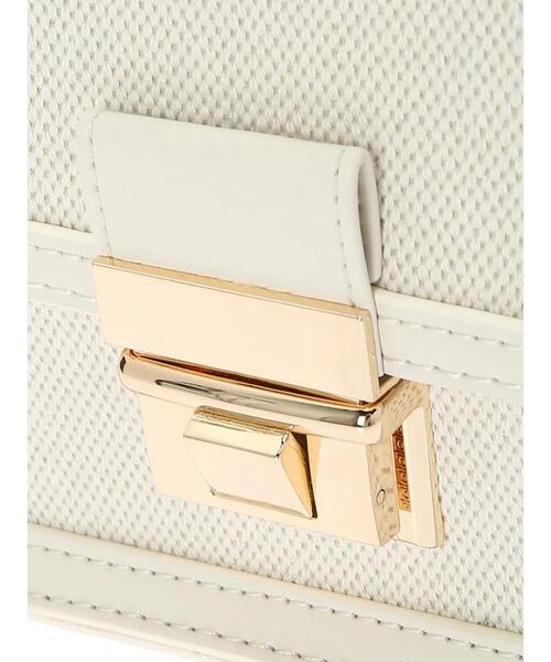 Te chichi TERRASSE（テチチテラス）の「異素材コンビショルダーバッグ（ハンドバッグ・レディース・ブラック/オフホワイト・F）」の9枚目の写真