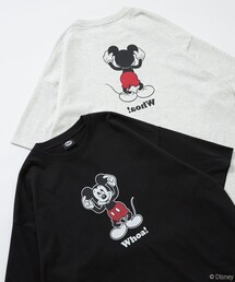 FREAK'S STORE | 限定展開/DISNEY ディズニー ミッキーマウス/別注 リラックスフィット クルーネック プリントTシャツ/Whoa(Tシャツ/カットソー)