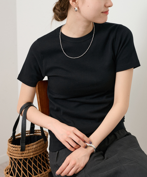 FRAMeWORK(フレームワーク)の「GICIPI/ジチピ COSTINA 1X1(Tシャツ/カットソー・レディース・ブラック/グレー/ベージュ系その他/ホワイト・FREE)」の3枚目の写真