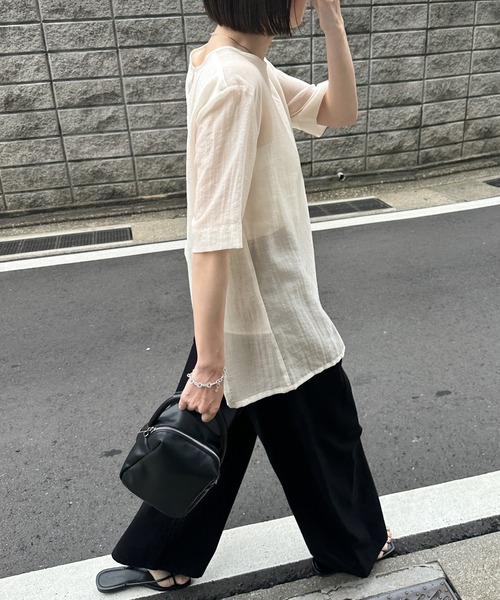 セール】【ZOZO限定】バックレイヤードライクハーフスリーブ