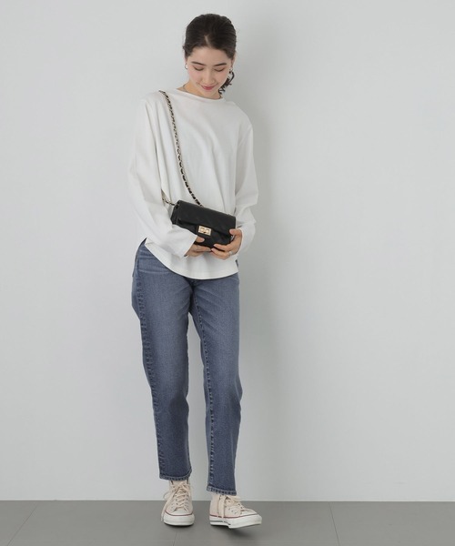 saloon(サルーン)の「SALOON(サルーン)/《再入荷》バックスリットロンT【手洗い可】長袖(Tシャツ/カットソー・レディース・ブラック/オフホワイト・FREE)」の5枚目の写真
