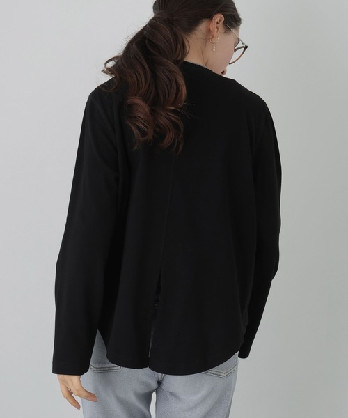 saloon(サルーン)の「SALOON(サルーン)/《再入荷》バックスリットロンT【手洗い可】長袖(Tシャツ/カットソー・レディース・ブラック/オフホワイト・FREE)」の17枚目の写真