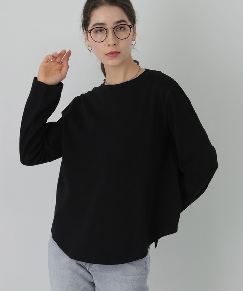 saloon(サルーン)の「SALOON(サルーン)/《再入荷》バックスリットロンT【手洗い可】長袖(Tシャツ/カットソー・レディース・ブラック/オフホワイト・FREE)」の20枚目の写真