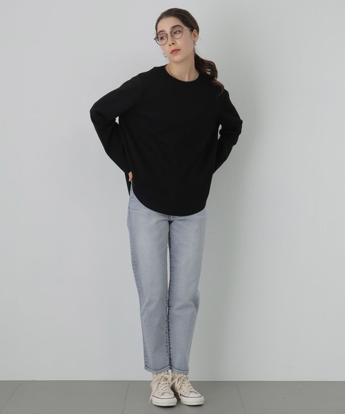 saloon(サルーン)の「SALOON(サルーン)/《再入荷》バックスリットロンT【手洗い可】長袖(Tシャツ/カットソー・レディース・ブラック/オフホワイト・FREE)」の12枚目の写真
