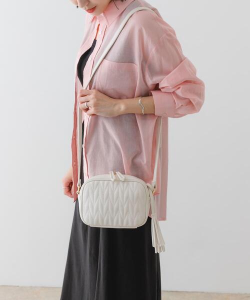 RODE SKO（ロデスコ）の「タッセル付ステッチショルダーバッグ（ショルダーバッグ・レディース・ミント/ホワイト・ONE）」の9枚目の写真