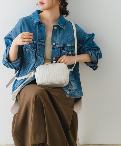 RODE SKO（ロデスコ）の「タッセル付ステッチショルダーバッグ（ショルダーバッグ・レディース・ミント/ホワイト・ONE）」の21枚目の写真