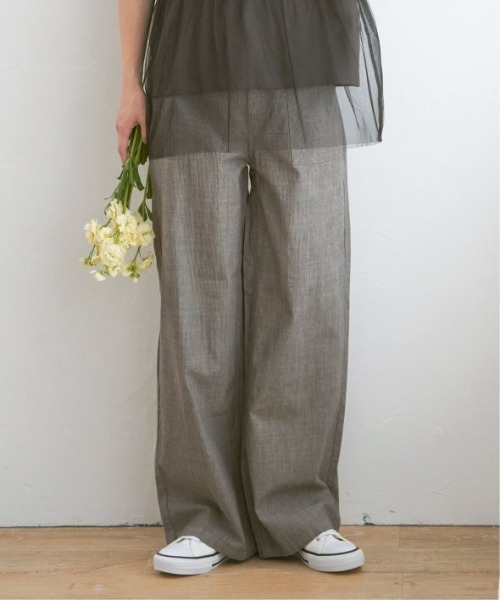 LBC(エルビーシー)の「コットンシャンブレーベーカーパンツ(その他パンツ・レディース・ネイビー/ベージュ/チャコールグレー/グレー・M/L)」の2枚目の写真