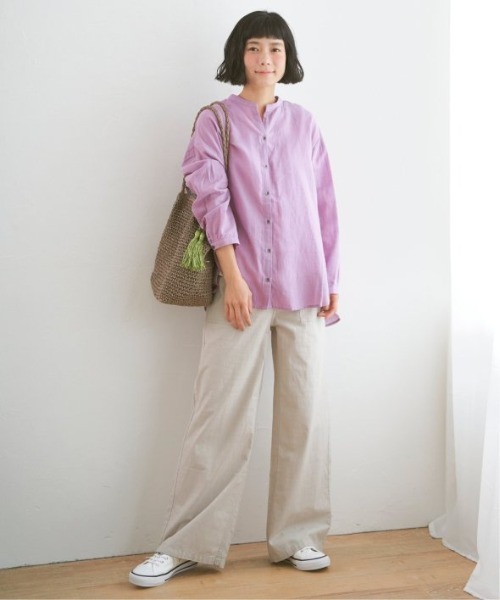 LBC(エルビーシー)の「コットンシャンブレーベーカーパンツ(その他パンツ・レディース・ネイビー/ベージュ/チャコールグレー/グレー・M/L)」の9枚目の写真