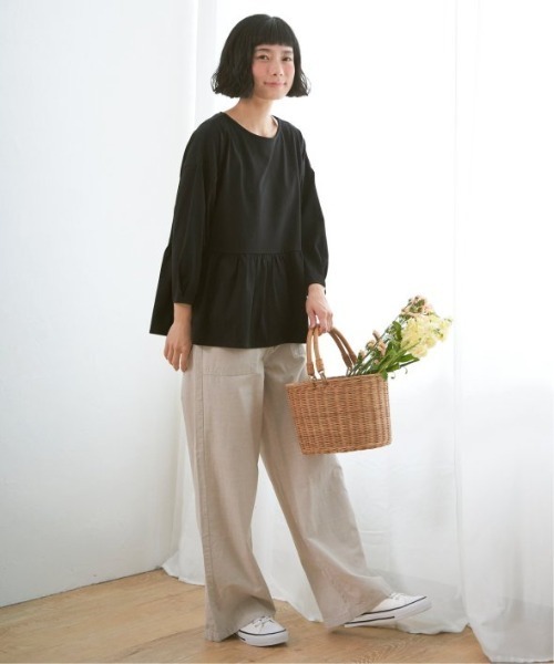 LBC(エルビーシー)の「コットンシャンブレーベーカーパンツ(その他パンツ・レディース・ネイビー/ベージュ/チャコールグレー/グレー・M/L)」の13枚目の写真