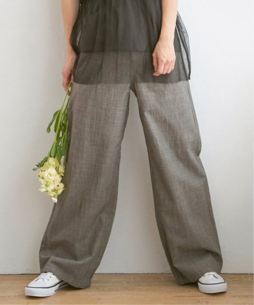 LBC(エルビーシー)の「コットンシャンブレーベーカーパンツ(その他パンツ・レディース・ネイビー/ベージュ/チャコールグレー/グレー・M/L)」の14枚目の写真