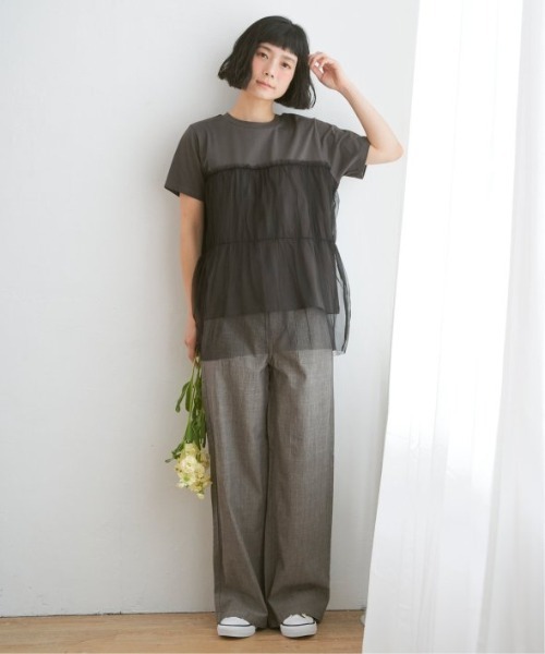 LBC(エルビーシー)の「コットンシャンブレーベーカーパンツ(その他パンツ・レディース・ネイビー/ベージュ/チャコールグレー/グレー・M/L)」の15枚目の写真