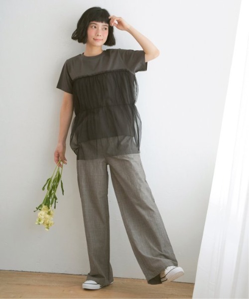 LBC(エルビーシー)の「コットンシャンブレーベーカーパンツ(その他パンツ・レディース・ネイビー/ベージュ/チャコールグレー/グレー・M/L)」の16枚目の写真