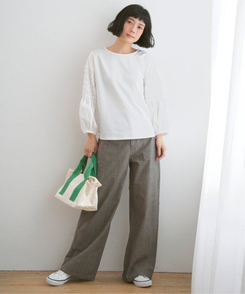 LBC(エルビーシー)の「コットンシャンブレーベーカーパンツ(その他パンツ・レディース・ネイビー/ベージュ/チャコールグレー/グレー・M/L)」の17枚目の写真