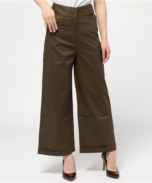 MOUSSY（マウジー）の「M WIDE PT（その他パンツ・レディース・ダークブラウン/ワインレッド/ネイビー・1/2）」の2枚目の写真