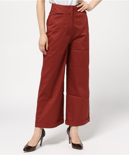 MOUSSY（マウジー）の「M WIDE PT（その他パンツ・レディース・ダークブラウン/ワインレッド/ネイビー・1/2）」の3枚目の写真