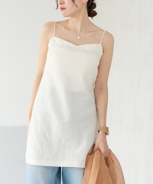 IENA（イエナ）の「フレンチリネンロングキャミ（キャミソール）」 - WEAR
