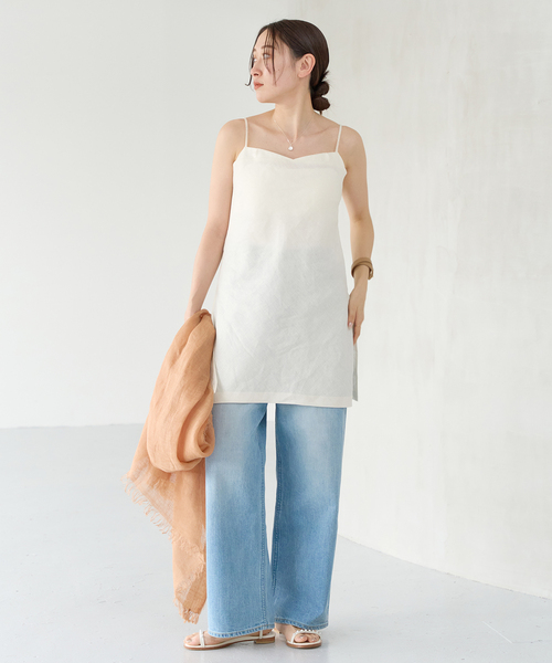 IENA（イエナ）の「フレンチリネンロングキャミ（キャミソール）」 - WEAR
