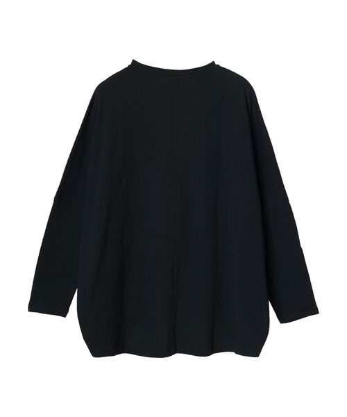 CRAFT STANDARD BOUTIQUE(クラフトスタンダードブティック)の「シルケット天竺 フロントギャザーBIG Tee L/S(Tシャツ/カットソー・レディース・グレイッシュベージュ/ブラック/オフホワイト/ライトカーキ・FREE)」の11枚目の写真