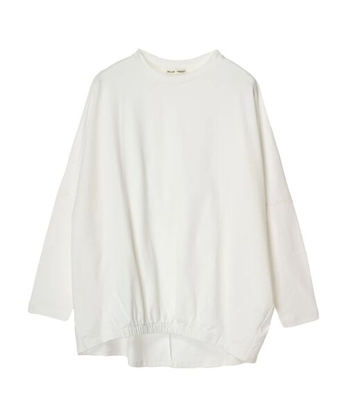 CRAFT STANDARD BOUTIQUE(クラフトスタンダードブティック)の「シルケット天竺 フロントギャザーBIG Tee L/S(Tシャツ/カットソー・レディース・グレイッシュベージュ/ブラック/オフホワイト/ライトカーキ・FREE)」の22枚目の写真