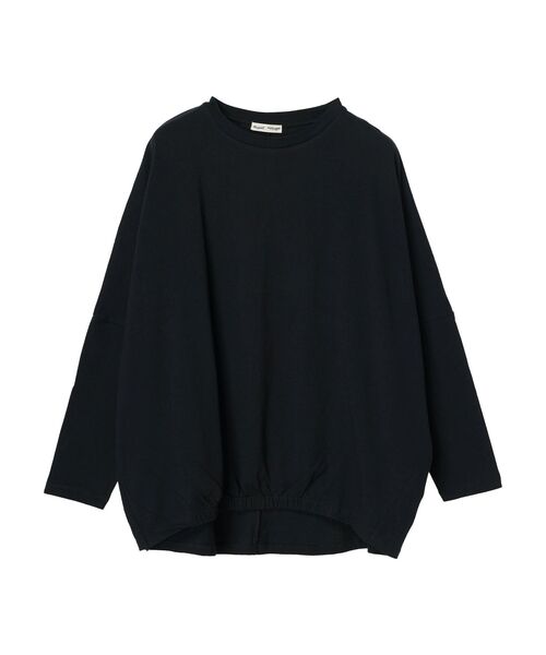 CRAFT STANDARD BOUTIQUE(クラフトスタンダードブティック)の「シルケット天竺 フロントギャザーBIG Tee L/S(Tシャツ/カットソー・レディース・グレイッシュベージュ/ブラック/オフホワイト/ライトカーキ・FREE)」の7枚目の写真