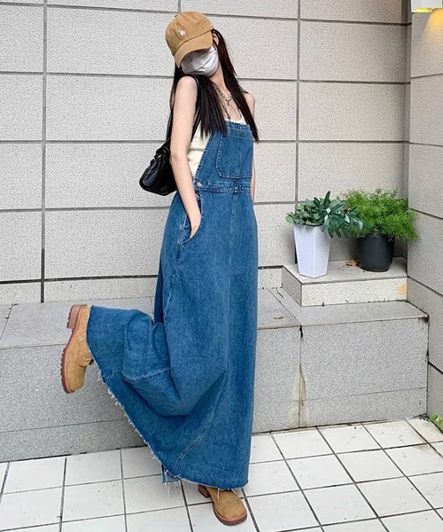 pumpkin port(パンプキンポート)の「デニム ロング ジャンスカ(ワンピース・レディース・ブルー・FREE)」の15枚目の写真