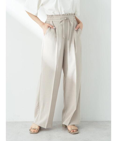 earth music&ecology（アースミュージックアンドエコロジー）の「リネンライクワイドパンツ（その他パンツ・レディース・グレイッシュブルー/ブラック/ベージュ・S/M）」の17枚目の写真