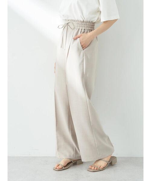 earth music&ecology（アースミュージックアンドエコロジー）の「リネンライクワイドパンツ（その他パンツ・レディース・グレイッシュブルー/ブラック/ベージュ・S/M）」の18枚目の写真