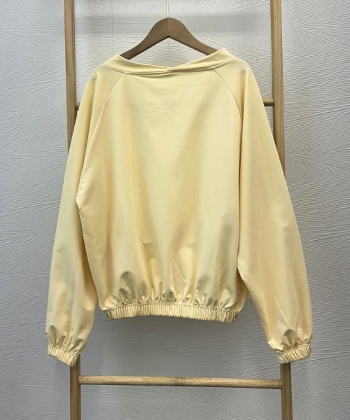 Miniministore（ミニミニストア）の「Vネック 着やせ 長袖プルオーバー 無地（Tシャツ/カットソー・レディース・ライトイエロー/ブラック/イエロー・FREE）」の18枚目の写真