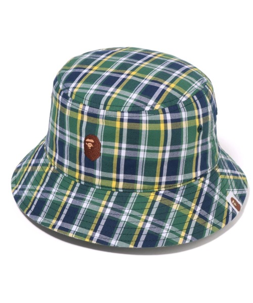 【セール】MINI BAPE CHECK BUCKET HAT M（ハット）｜A BATHING APE（アベイシングエイプ）
