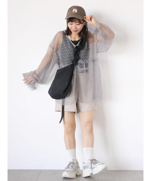 ehka sopo（エヘカソポ）の「前後着レースタンクトップ（タンクトップ・レディース・ブラック/モカ/キナリ・F）」の20枚目の写真