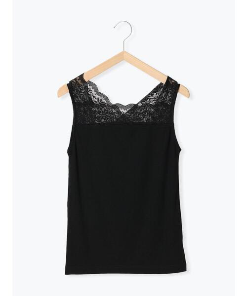 ehka sopo（エヘカソポ）の「前後着レースタンクトップ（タンクトップ・レディース・ブラック/モカ/キナリ・F）」の13枚目の写真