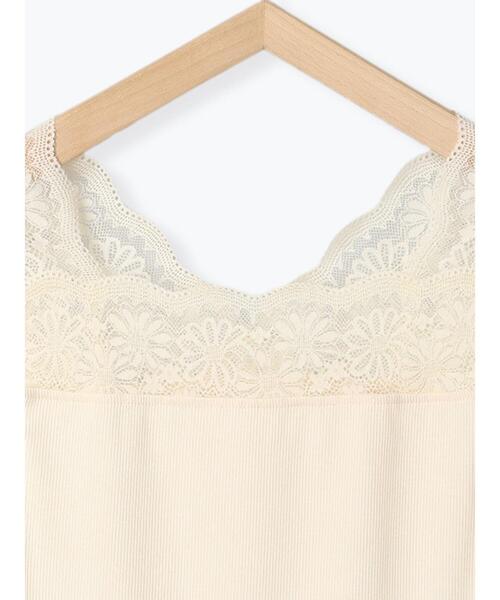 ehka sopo（エヘカソポ）の「前後着レースタンクトップ（タンクトップ・レディース・ブラック/モカ/キナリ・F）」の9枚目の写真