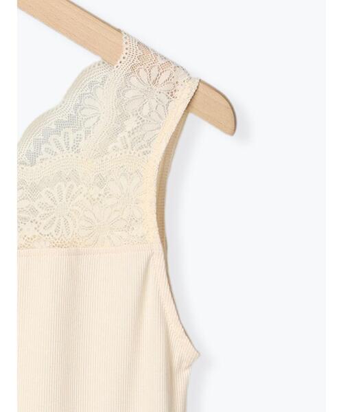 ehka sopo（エヘカソポ）の「前後着レースタンクトップ（タンクトップ・レディース・ブラック/モカ/キナリ・F）」の8枚目の写真