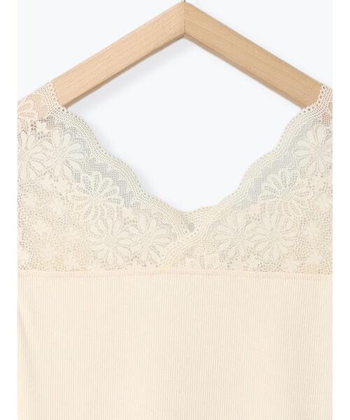 ehka sopo（エヘカソポ）の「前後着レースタンクトップ（タンクトップ・レディース・ブラック/モカ/キナリ・F）」の6枚目の写真