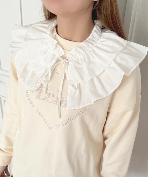 apres jour（アプレジュール）の「【apres jour×ARIAZ】フリルネック付け襟（付け襟・レディース・オフホワイト・FREE）」の2枚目の写真