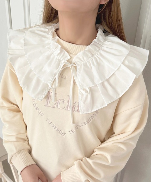 apres jour（アプレジュール）の「【apres jour×ARIAZ】フリルネック付け襟（付け襟・レディース・オフホワイト・FREE）」の3枚目の写真