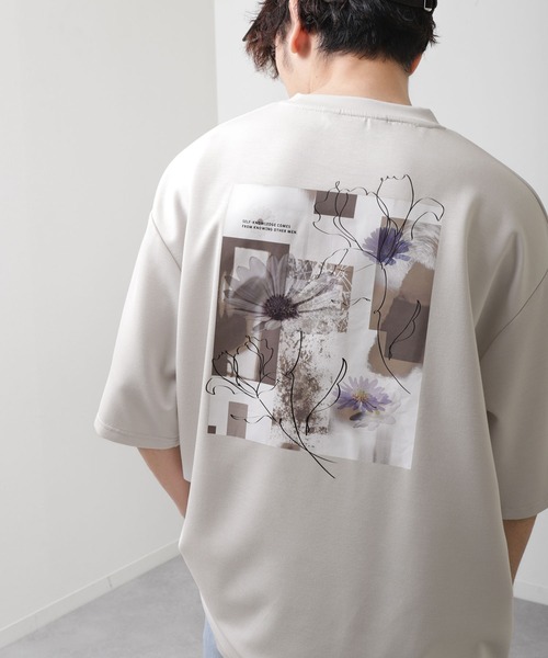 Naive magic（ナイーブマジック）の「【NAIVE MAGIC】ポンチ バラ ローズ グラフィック 半袖 Tシャツ（Tシャツ/カットソー・メンズ・ブラック/ライトグレー/ホワイト/ブルー・LARGE/MEDIUM）」の4枚目の写真