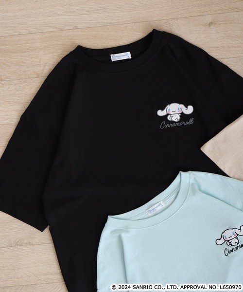 sanrio(サンリオ)の「Sanrio characters サンリオキャラクターズ レディース半袖Tシャツ(Tシャツ/カットソー・レディース・ピンクベージュ/サックスブルー/オフホワイト/ブラック/ネイビー/ホワイト/サックスブルー系/ブラック系1/ホワイト系その他/ブラック系/ライトパープル/チャコール/アイボリー/ピンク系その他/ライトピンク/アイボリー系/ブラック系2/ホワイト系その他2・M/L)」の7枚目の写真