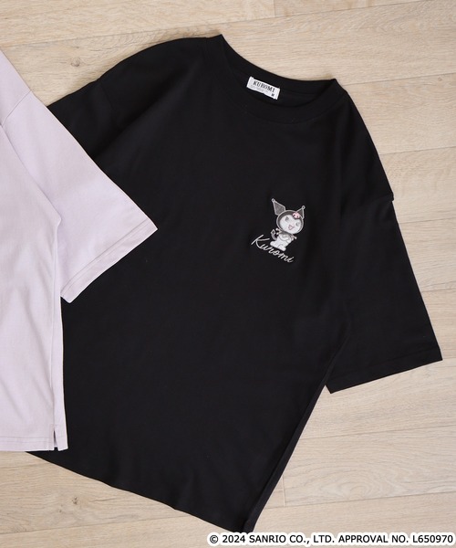 sanrio(サンリオ)の「Sanrio characters サンリオキャラクターズ レディース半袖Tシャツ(Tシャツ/カットソー・レディース・ピンクベージュ/サックスブルー/オフホワイト/ブラック/ネイビー/ホワイト/サックスブルー系/ブラック系1/ホワイト系その他/ブラック系/ライトパープル/チャコール/アイボリー/ピンク系その他/ライトピンク/アイボリー系/ブラック系2/ホワイト系その他2・M/L)」の8枚目の写真