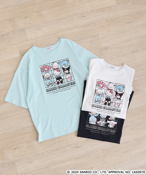 sanrio(サンリオ)の「Sanrio characters サンリオキャラクターズ レディース半袖Tシャツ(Tシャツ/カットソー・レディース・ピンクベージュ/サックスブルー/オフホワイト/ブラック/ネイビー/ホワイト/サックスブルー系/ブラック系1/ホワイト系その他/ブラック系/ライトパープル/チャコール/アイボリー/ピンク系その他/ライトピンク/アイボリー系/ブラック系2/ホワイト系その他2・M/L)」の13枚目の写真