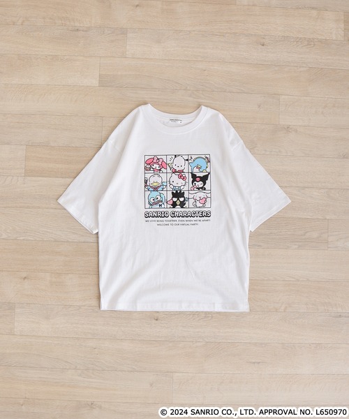 sanrio(サンリオ)の「Sanrio characters サンリオキャラクターズ レディース半袖Tシャツ(Tシャツ/カットソー・レディース・ピンクベージュ/サックスブルー/オフホワイト/ブラック/ネイビー/ホワイト/サックスブルー系/ブラック系1/ホワイト系その他/ブラック系/ライトパープル/チャコール/アイボリー/ピンク系その他/ライトピンク/アイボリー系/ブラック系2/ホワイト系その他2・M/L)」の19枚目の写真