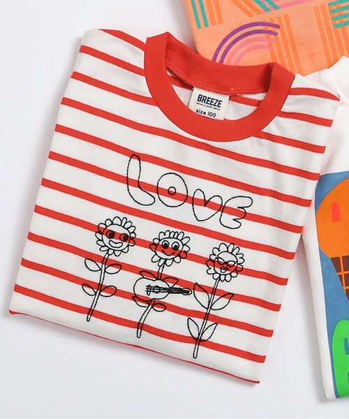 BREEZE（ブリーズ）の「バリエーションプリントTシャツ（Tシャツ/カットソー・キッズ・アイボリー/オレンジ/ピンク/レッド/ホワイト・80/90/100/110/120/130/140）」の4枚目の写真