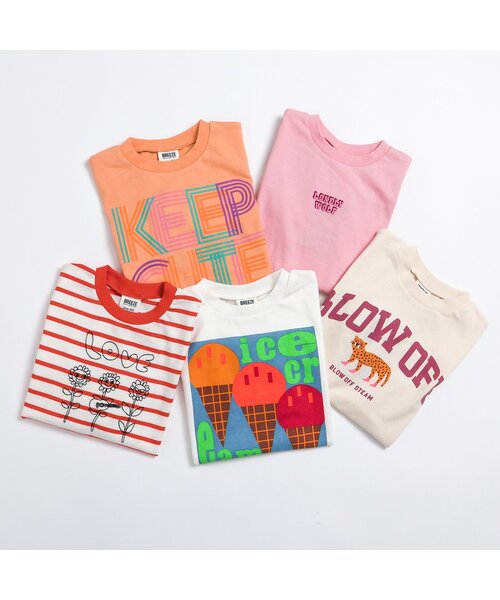 BREEZE（ブリーズ）の「バリエーションプリントTシャツ（Tシャツ/カットソー・キッズ・アイボリー/オレンジ/ピンク/レッド/ホワイト・80/90/100/110/120/130/140）」の6枚目の写真