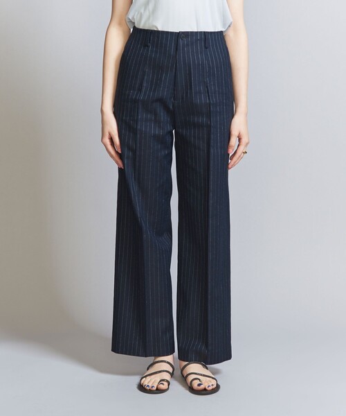 パンツ H BEAUTY&YOUTH CHALK STRIPE TAPEREDPANTS H BEAUTY&YOUTH UNITED ARROWS（エイチビューティーアンドユース