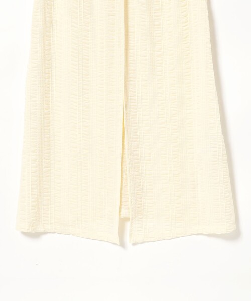 Ray BEAMS(レイビームス)の「Ray BEAMS / シャーリング ストレッチ スリット ワンピース(ワンピース・レディース・ホワイト系その他6/ブラック・ONE SIZE)」の4枚目の写真