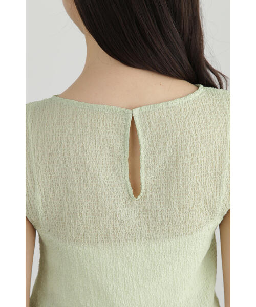 JILL STUART（ジルスチュアート）の「◆シュリンクノースリーブトップス（Tシャツ/カットソー・レディース・オレンジ/ネイビー/ライトグリーン/ホワイト・FREE）」の7枚目の写真