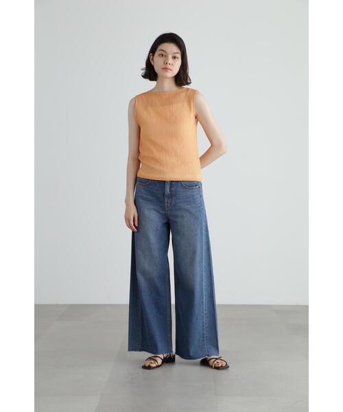 JILL STUART（ジルスチュアート）の「◆シュリンクノースリーブトップス（Tシャツ/カットソー・レディース・オレンジ/ネイビー/ライトグリーン/ホワイト・FREE）」の12枚目の写真