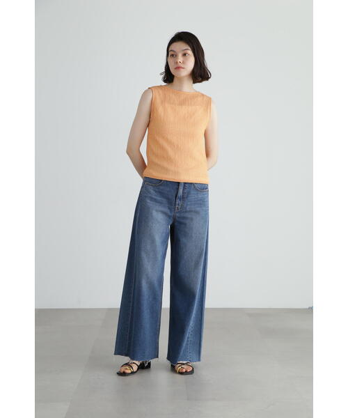 JILL STUART（ジルスチュアート）の「◆シュリンクノースリーブトップス（Tシャツ/カットソー・レディース・オレンジ/ネイビー/ライトグリーン/ホワイト・FREE）」の13枚目の写真